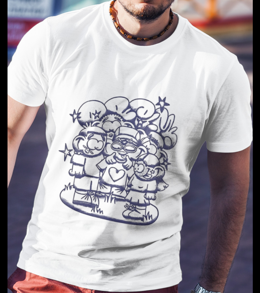 5 Ans En Famille Amis Dessin Célébration T-Shirt