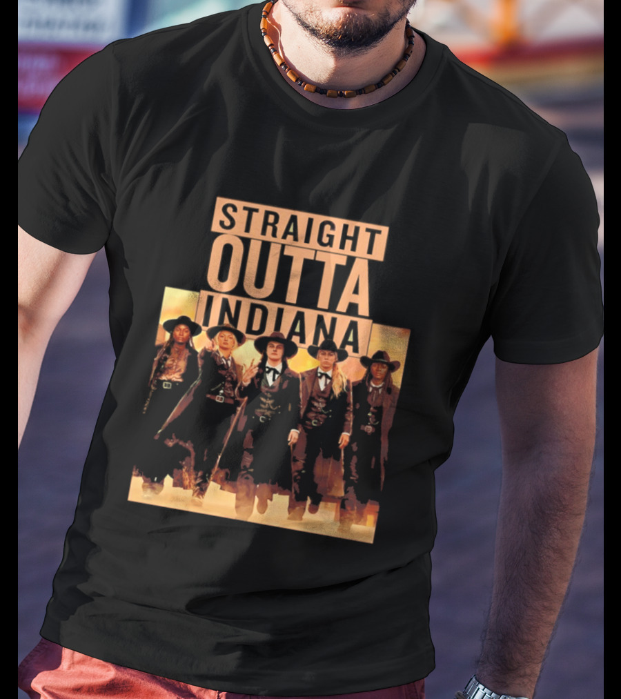 Straight Outta Indiana Fever Women's Basketball Feverstone Western T-Shirt