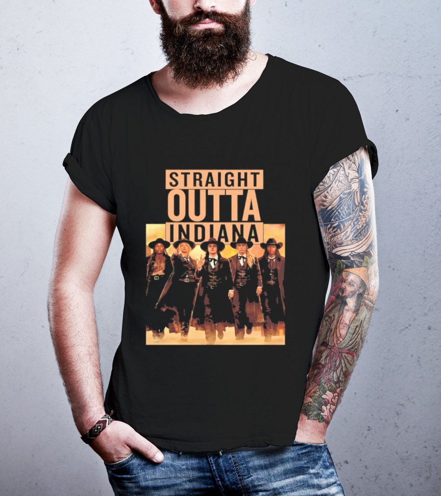 Straight Outta Indiana Fever Women's Basketball Feverstone Western T-Shirt