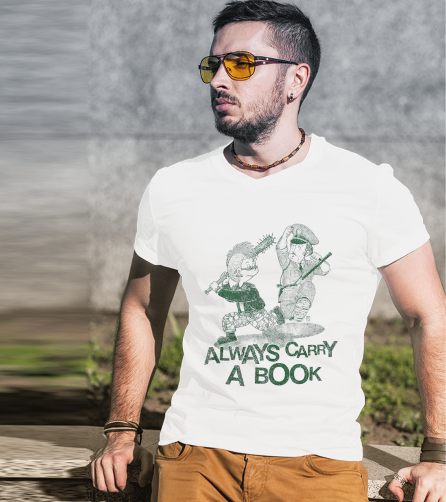 Punk Style Always Carry A Book Reading Books T-Shirt