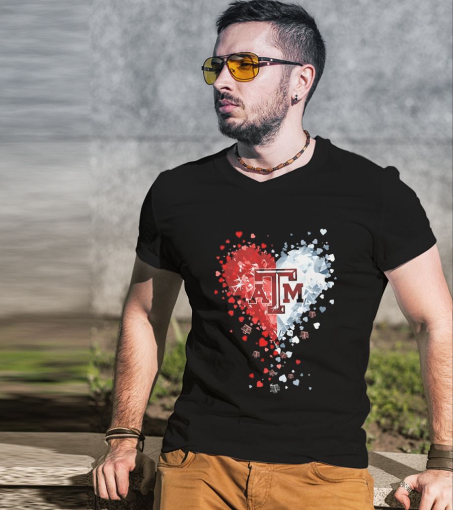 Texas A&M Aggies Heart Diamond 2026 NCAA College Station T-Shirt