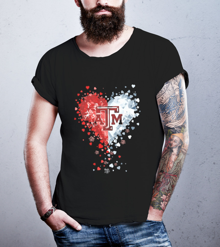 Texas A&M Aggies Heart Diamond 2026 NCAA College Station T-Shirt