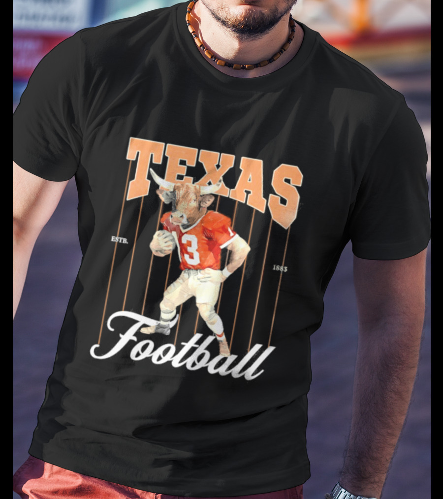 Texas Football Longhorns Estb 1883 Retro Player Jersey T-Shirt