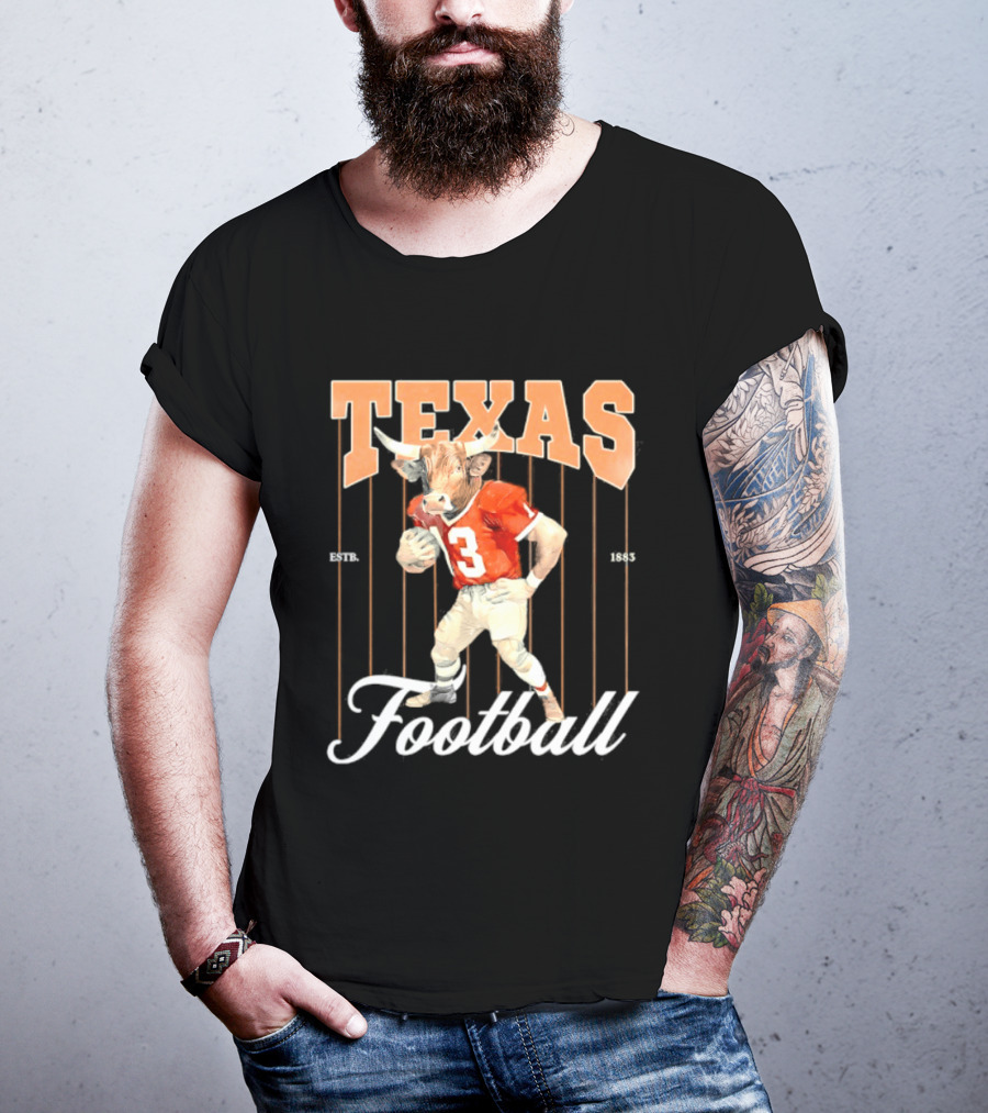 Texas Football Longhorns Estb 1883 Retro Player Jersey T-Shirt