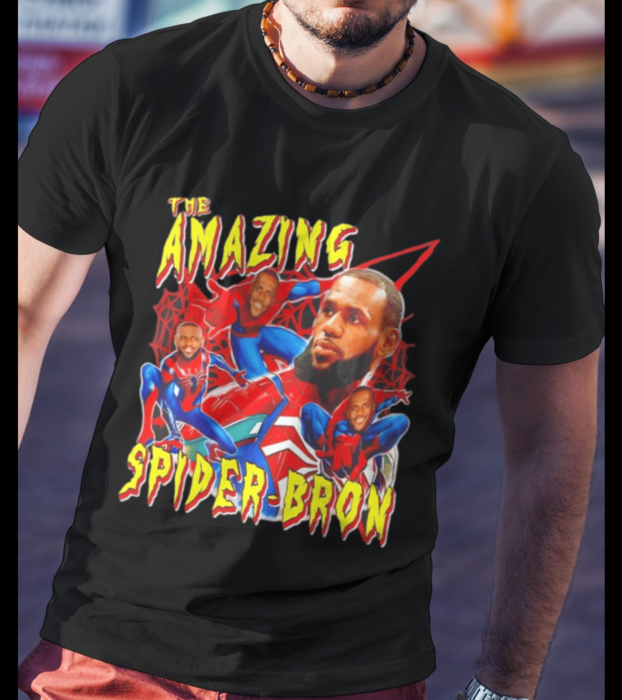 The Amazing Spider Bron LeBron James Web Slinger T-Shirt