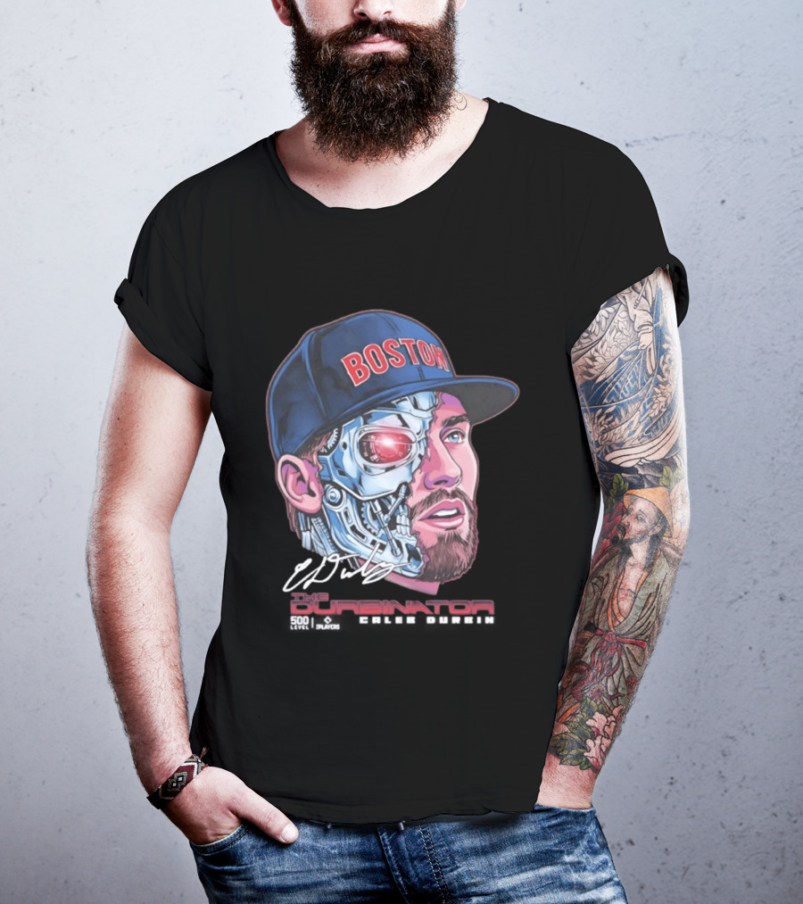 Boston Red Sox The Durbinator Caleb Durbin Cyborg Baseball T-Shirt