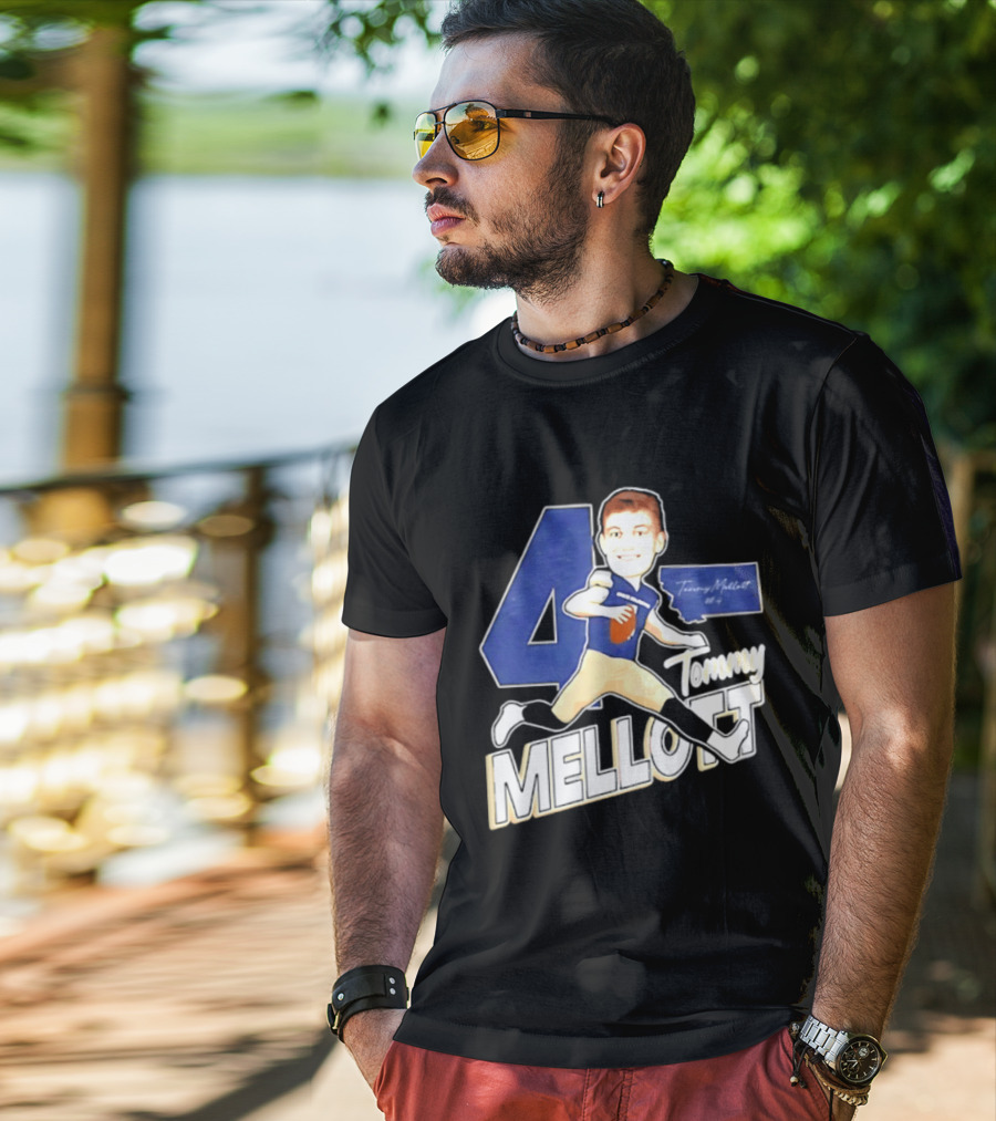 Tommy Mellott 4 Montana State Bobcats Caricature T-Shirt