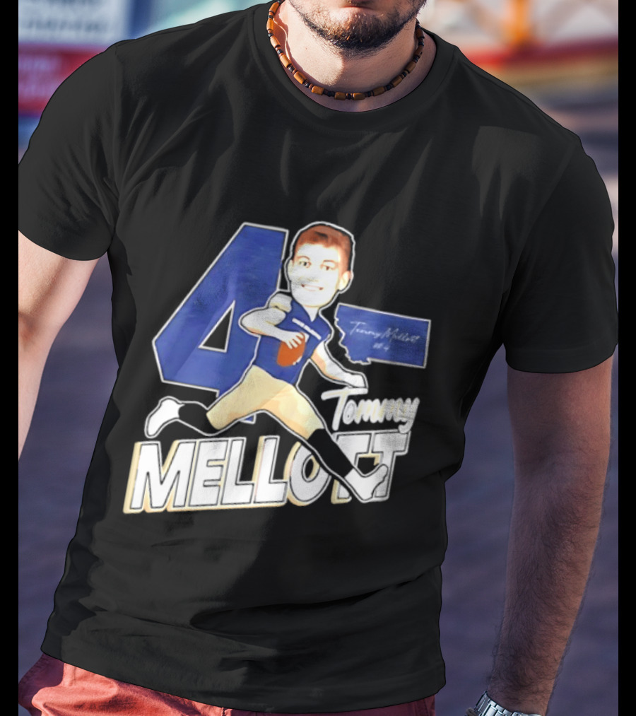 Tommy Mellott 4 Montana State Bobcats Caricature T-Shirt