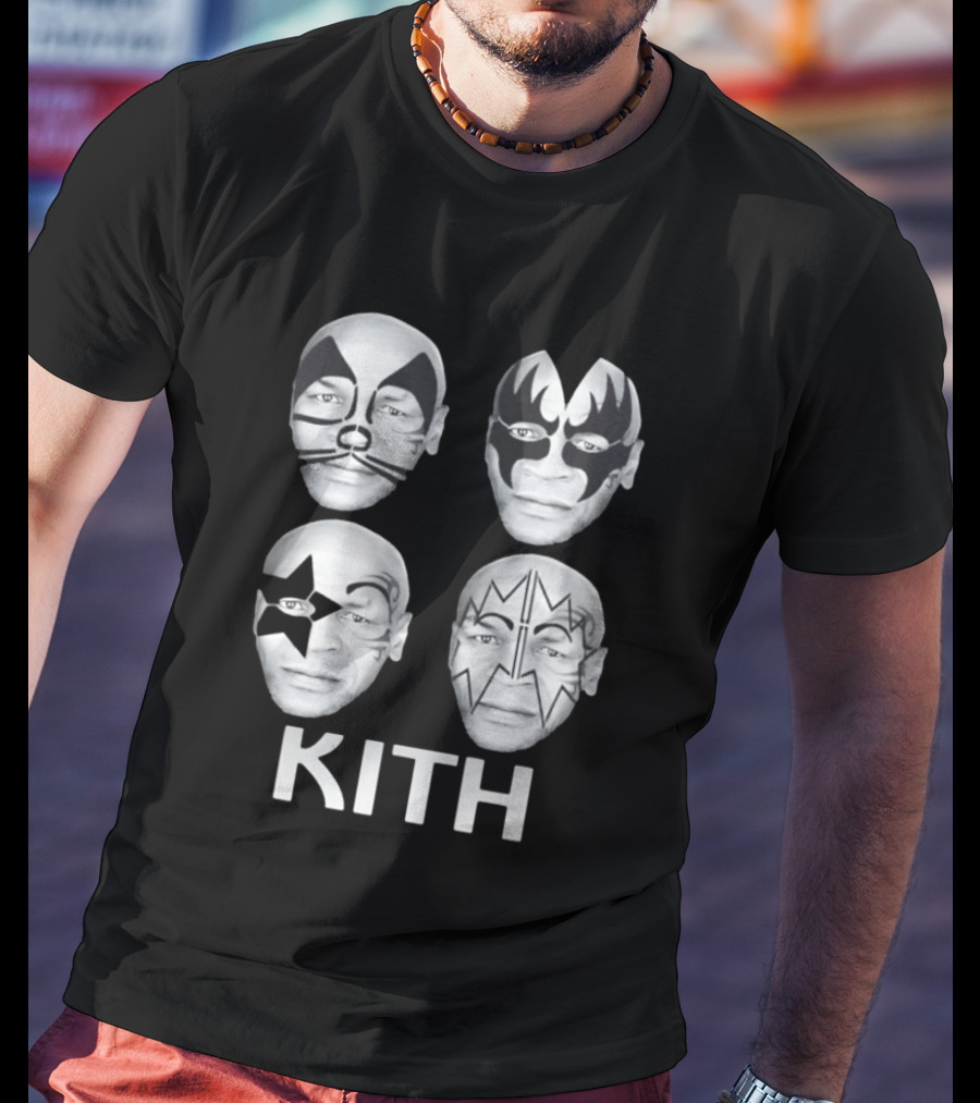 Kith Mike Tyson Kiss Band Face Paint Mashup Collection T-Shirt