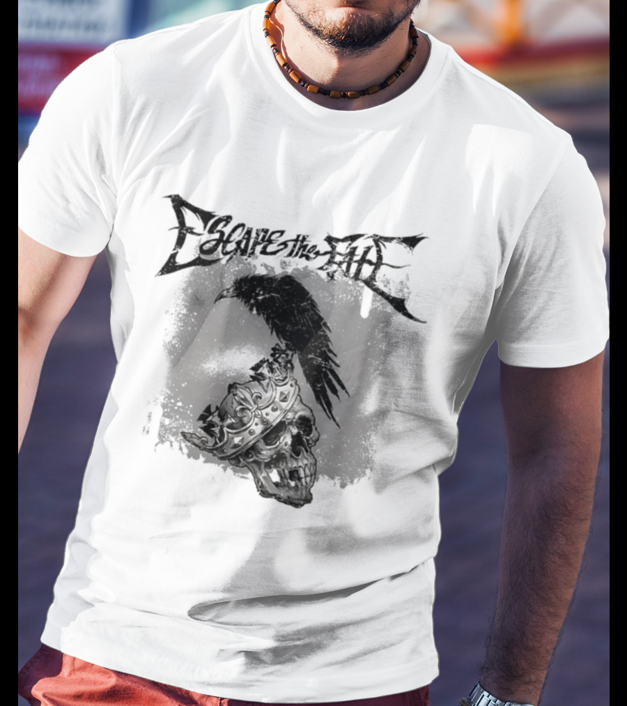 Escape The Fate Skull Crown Raven Post Hardcore T-Shirt