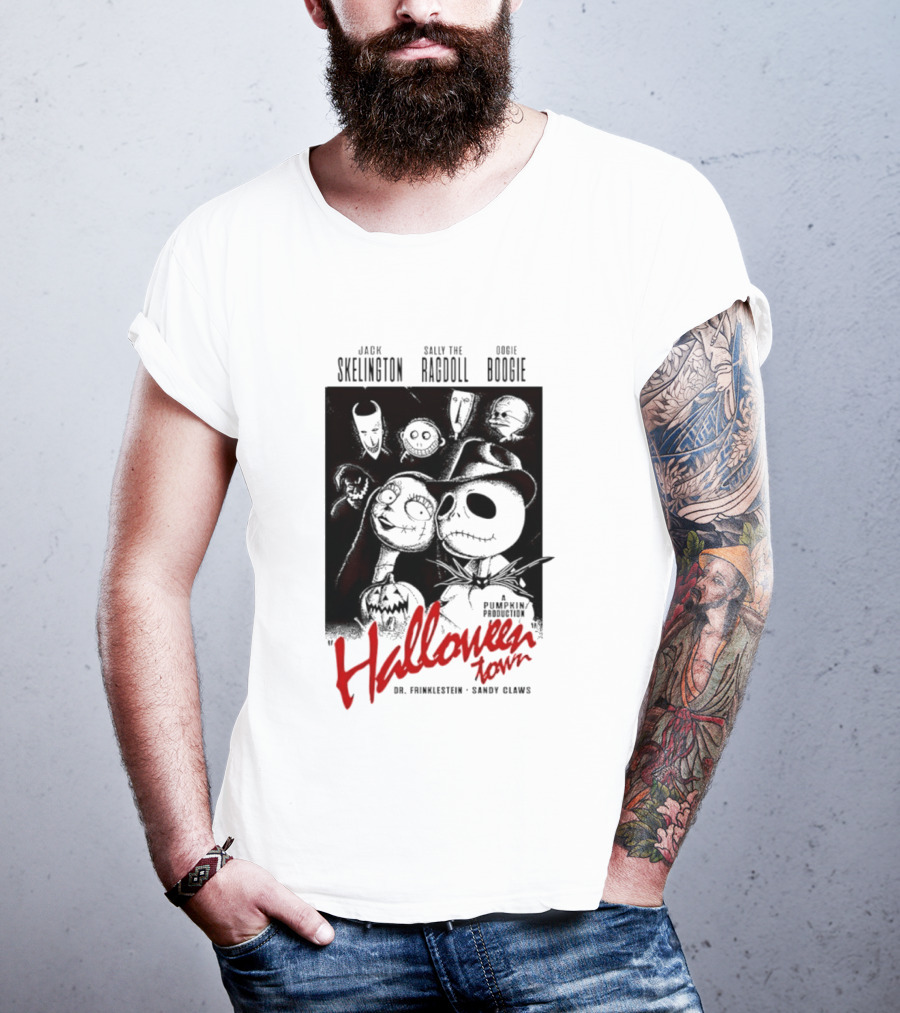 Halloween Town Jack Skellington Sally The Ragdoll Oogie Boogie Dr. Finkelstein Sandy Claws T-Shirt