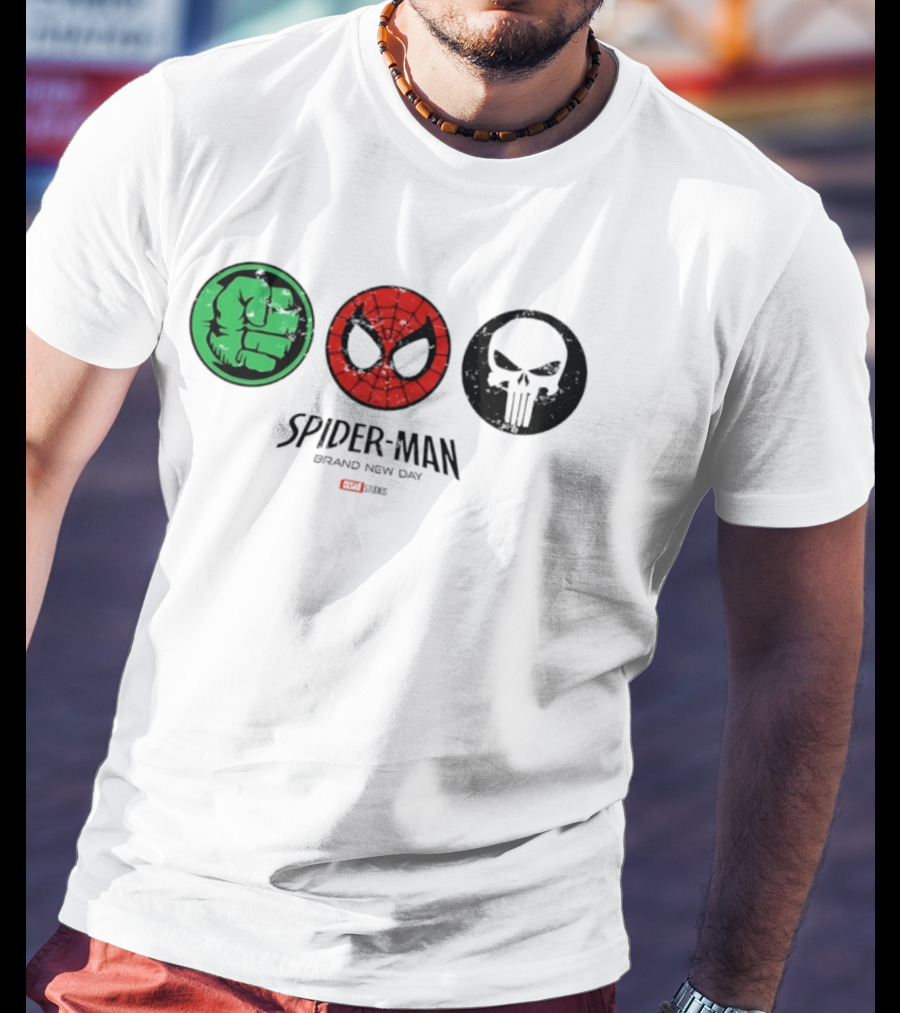 Hulk Spider Man Punisher Marvel Brand New Day T-Shirt