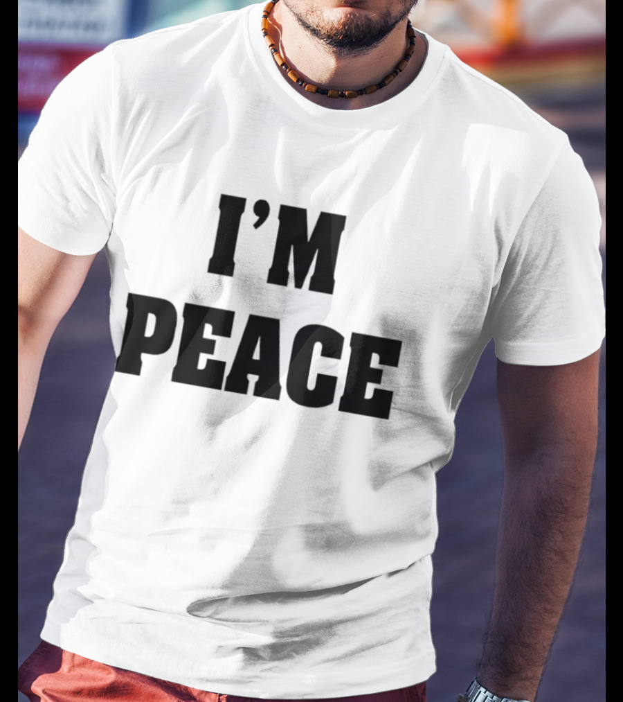 I'M PEACE Statement Black T-Shirt