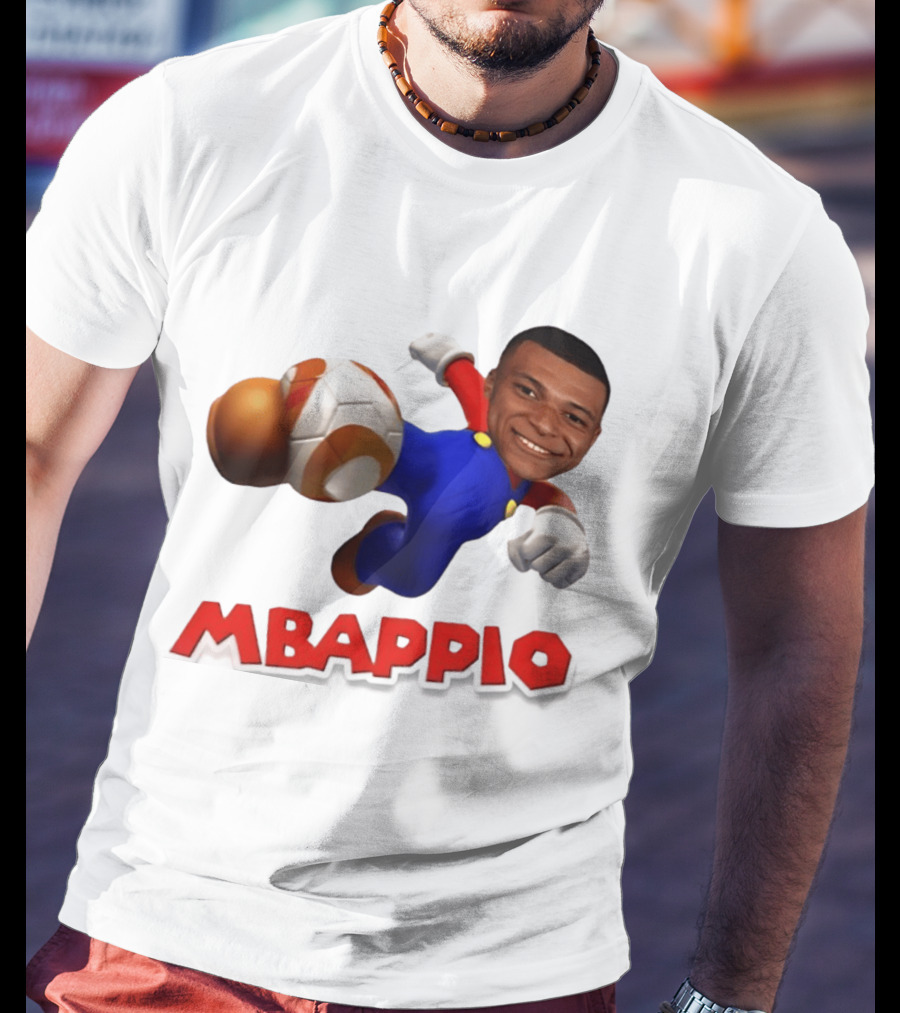 Kylian Mbappe Mbappio X Mario Meme Football T-Shirt