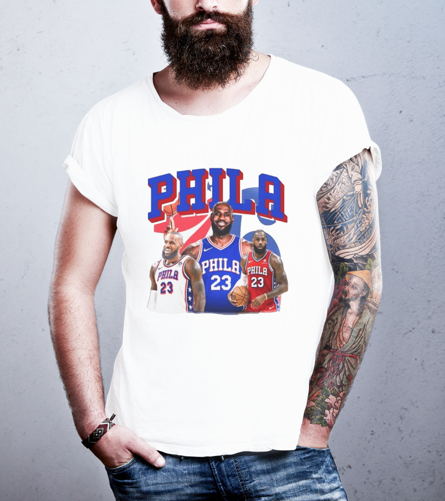 LeBron James Phila 23 Philadelphia Basketball T-Shirt