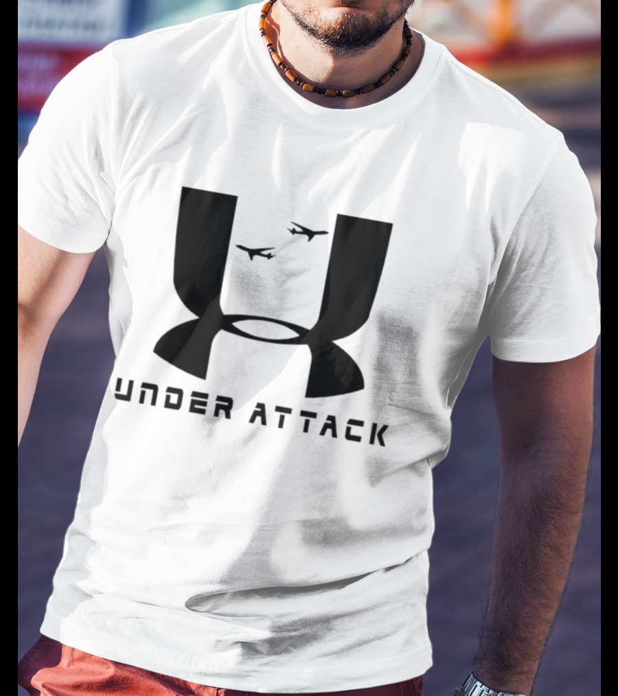 Under Attack Parody Logo With Airplanes T-Shirt