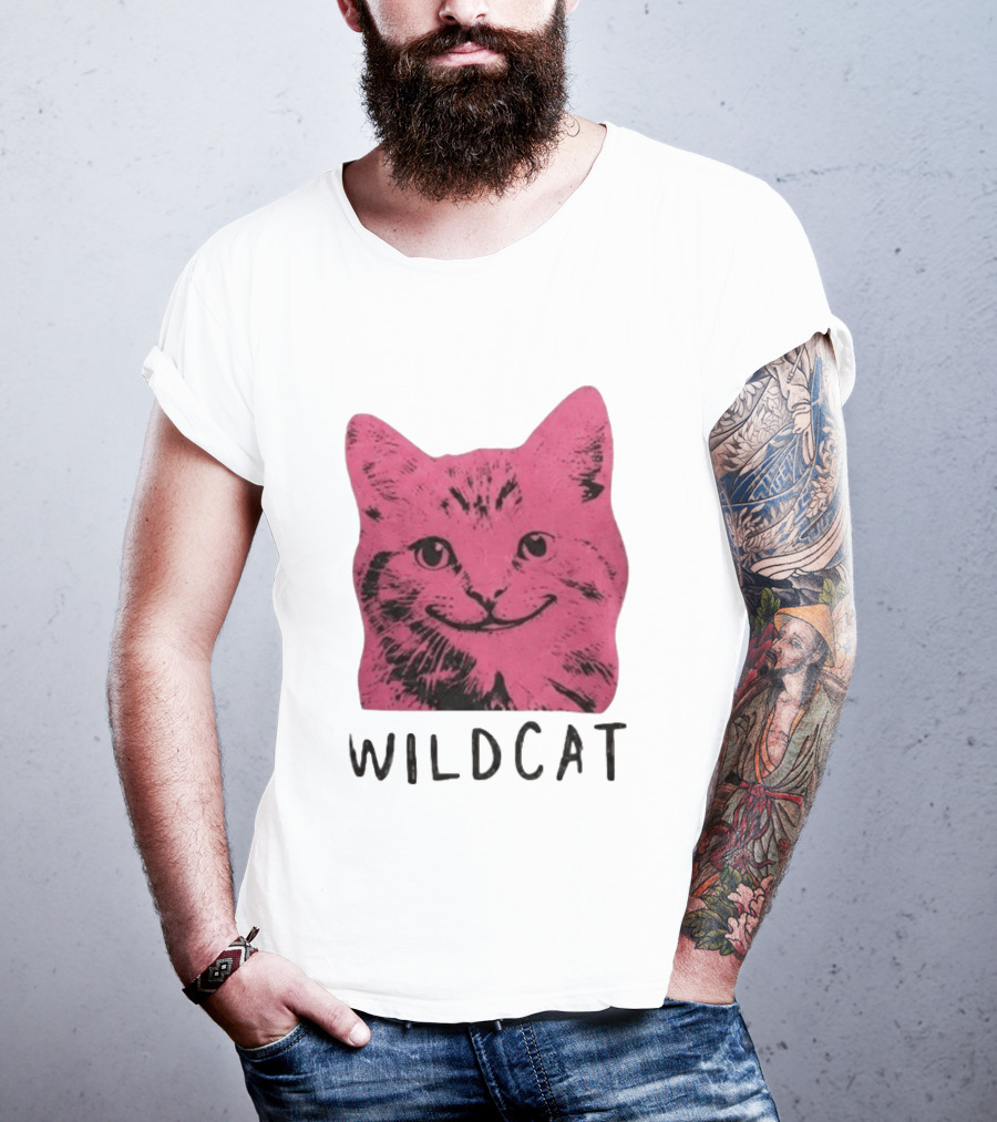 Wildcat Pink Cat Feline Animal T-Shirt