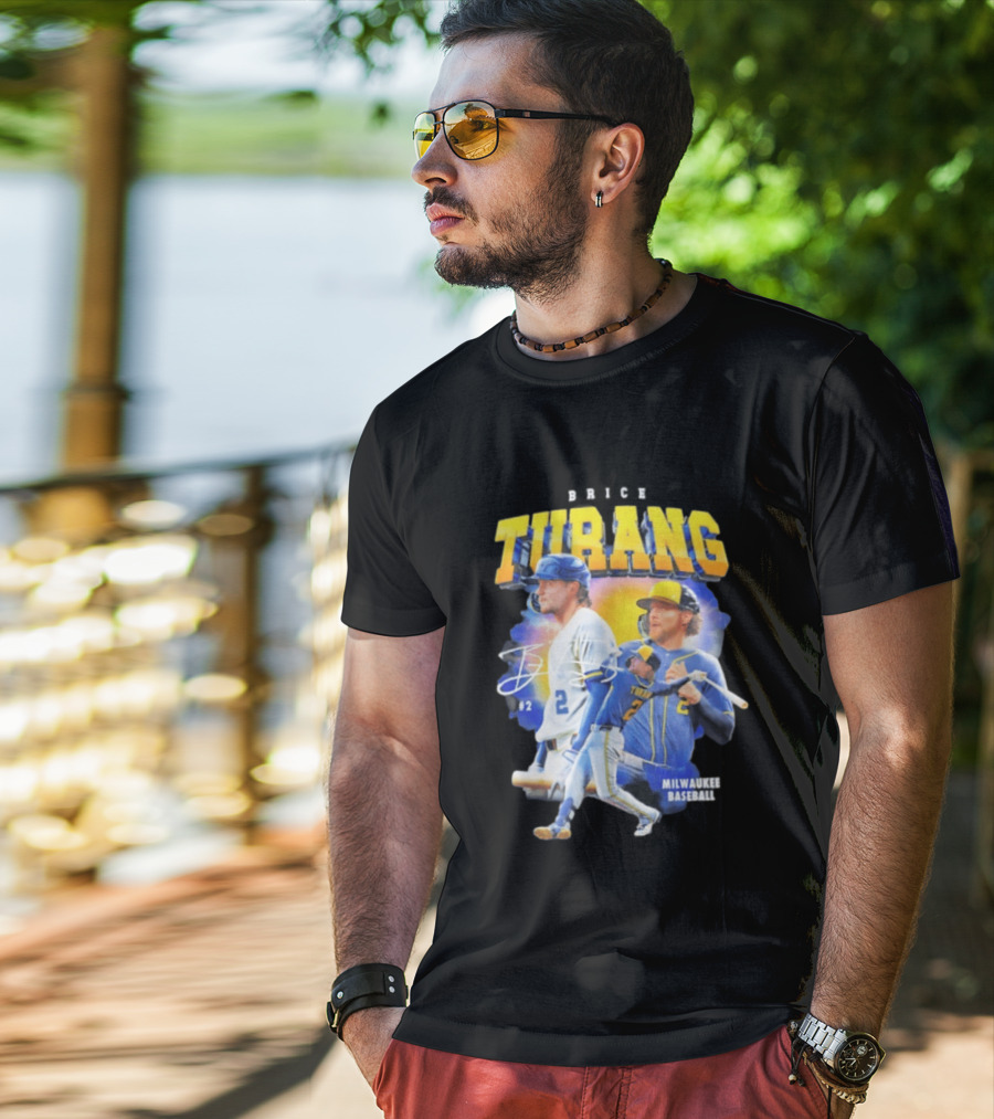 Brice Turang Milwaukee Brewers Baseball #2 T-Shirt