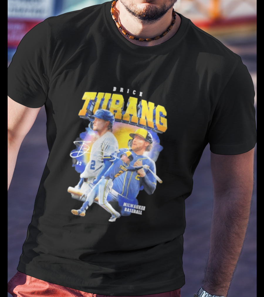 Brice Turang Milwaukee Brewers Baseball #2 T-Shirt