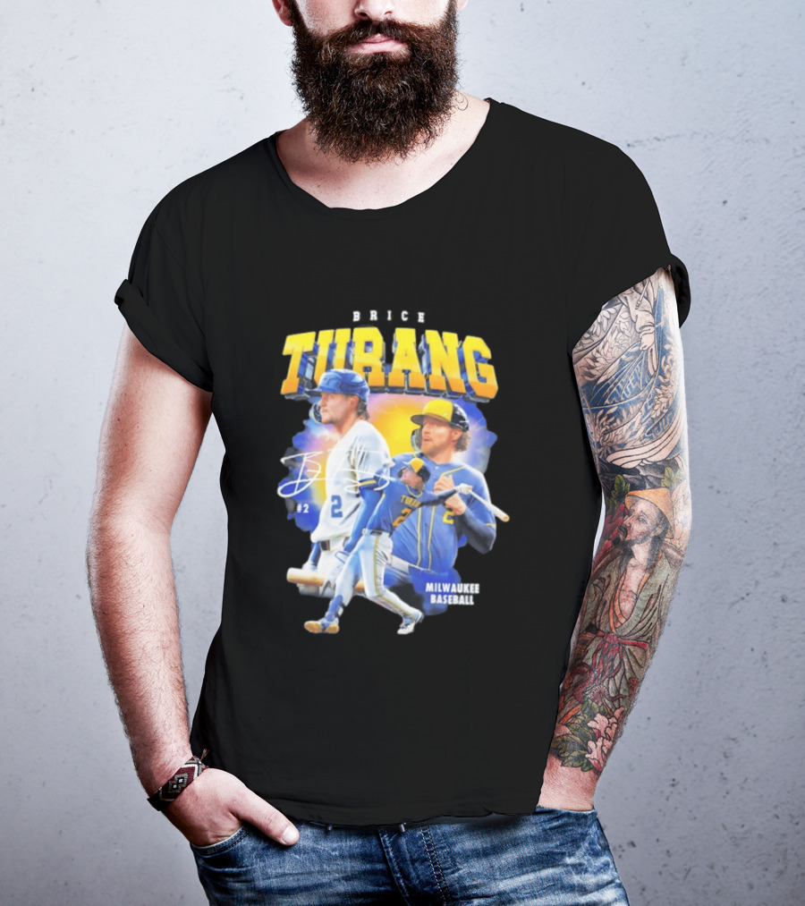 Brice Turang Milwaukee Brewers Baseball #2 T-Shirt