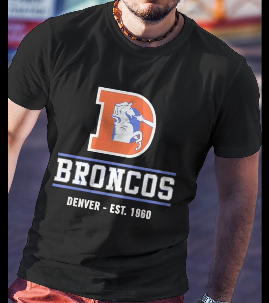 Denver Broncos D Logo Vintage Est 1960 Retro Team Spirit T-Shirt