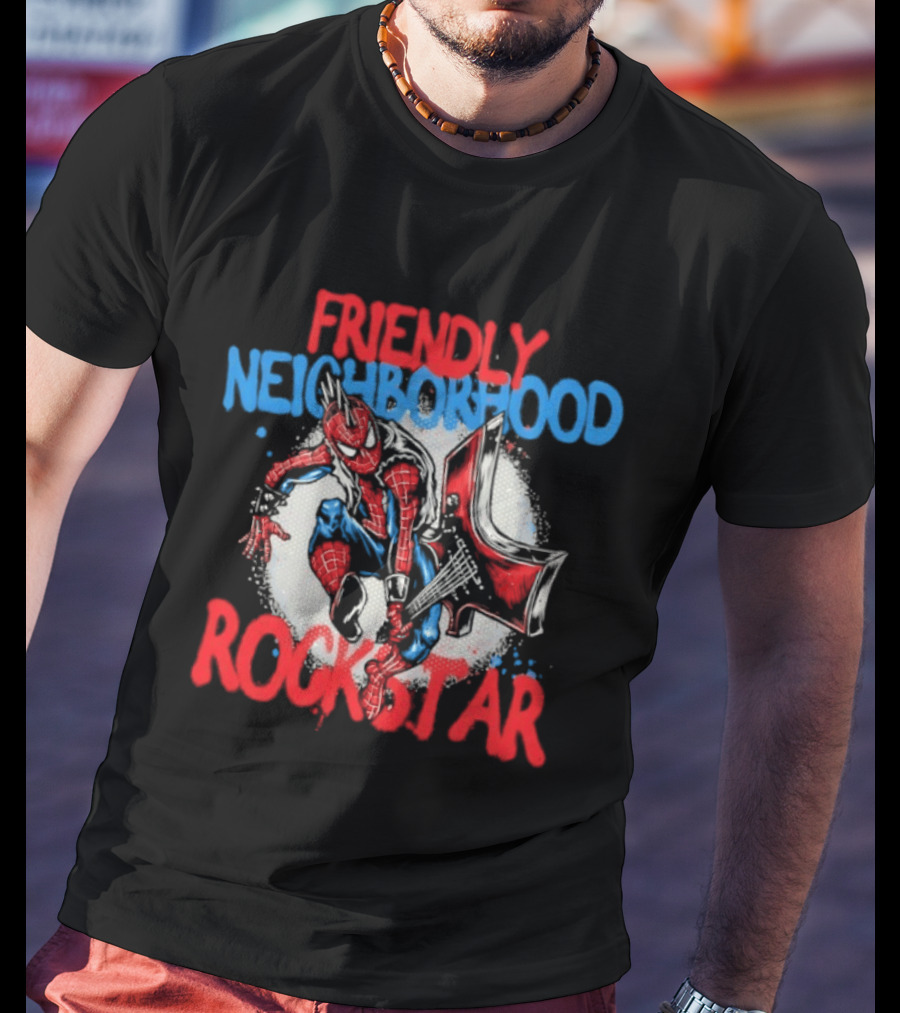 Friendly Neighborhood Rockstar Spider Man Marvel Comics T-Shirt