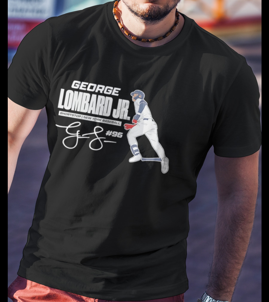 George Lombard Jr 96 New York Yankees MLB 2026 Baseball Player Series T-Shirt
