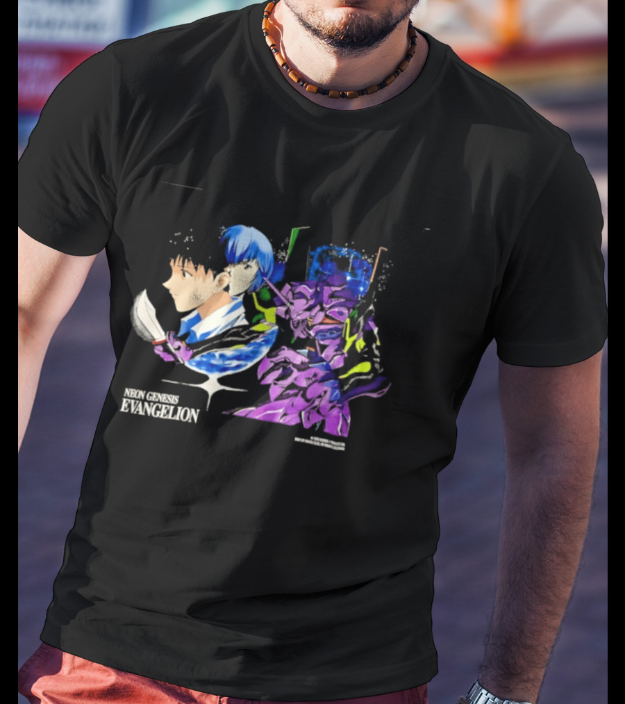 Neon Genesis Evangelion Shinji Ikari Rei Ayanami Eva Unit 01 Anime Iconic Characters T-Shirt