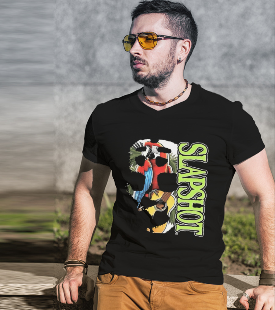 SLAPSHOT Parrot Wasting Away Boston Massachusetts 1985 2026 Two Sided T-Shirt