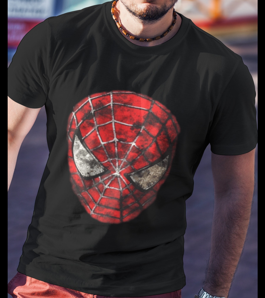 Spider Man 2 With Great Power Comes Great Responsibility Two Sided Iconic Mask T-Shirt