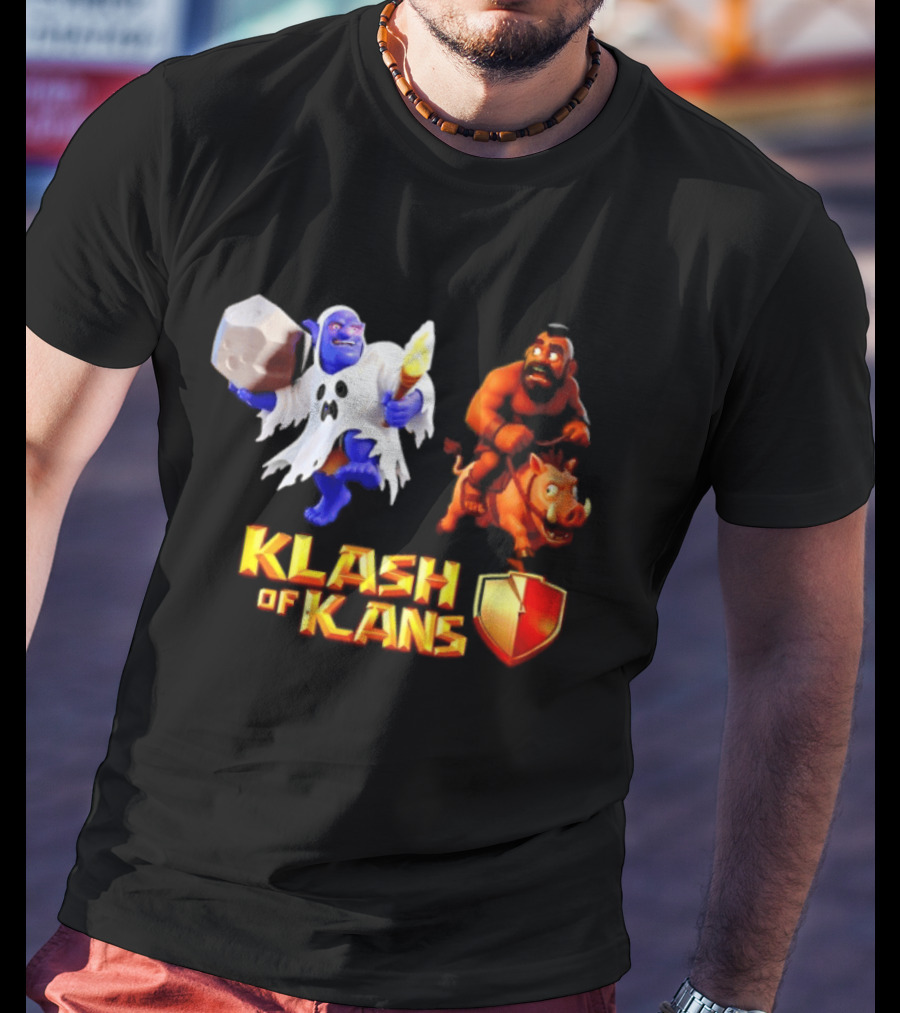 Klash Of Kans Clash Of Clans Mobile Game Barbarian Giant Characters T-Shirt