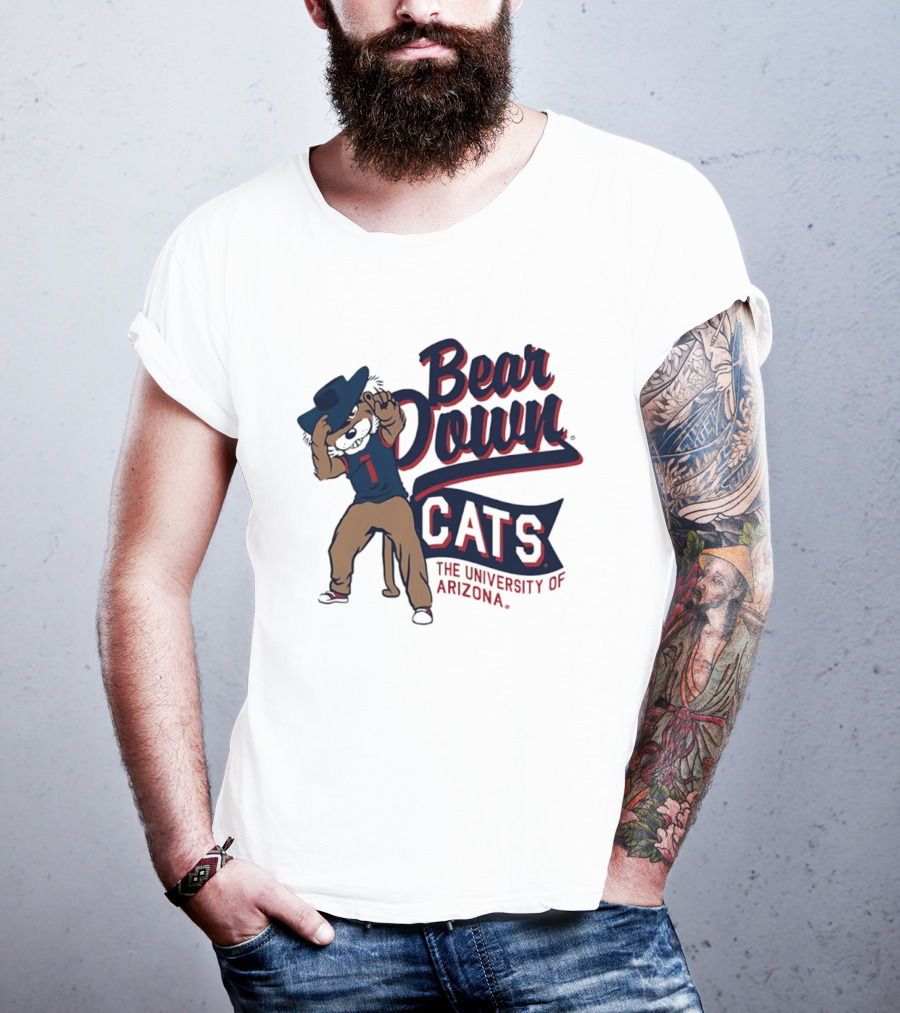 Bear Down Cats University Of Arizona Wildcat Spirit T-Shirt