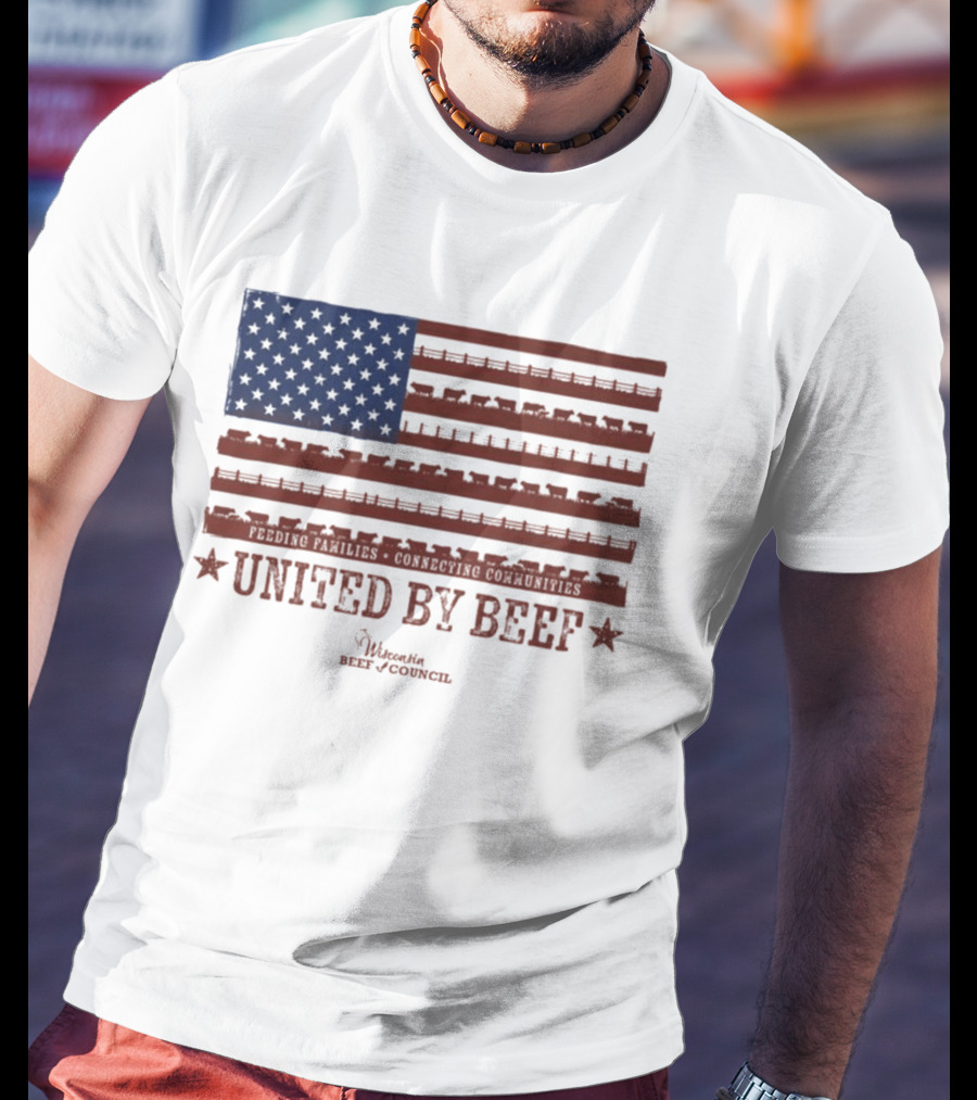 United By Beef Minnesota Beef Council American Flag Stars And Stripes T-Shirt