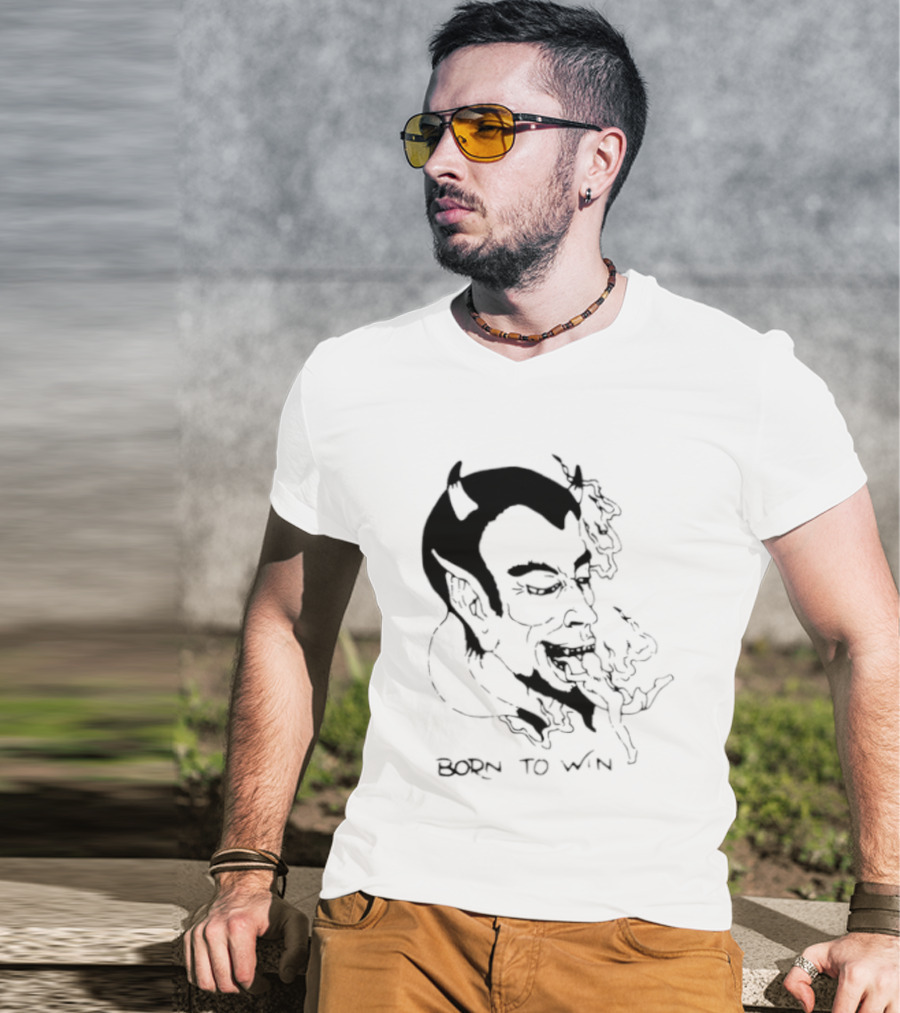 Devil Eating Person Born To Win T-Shirt
