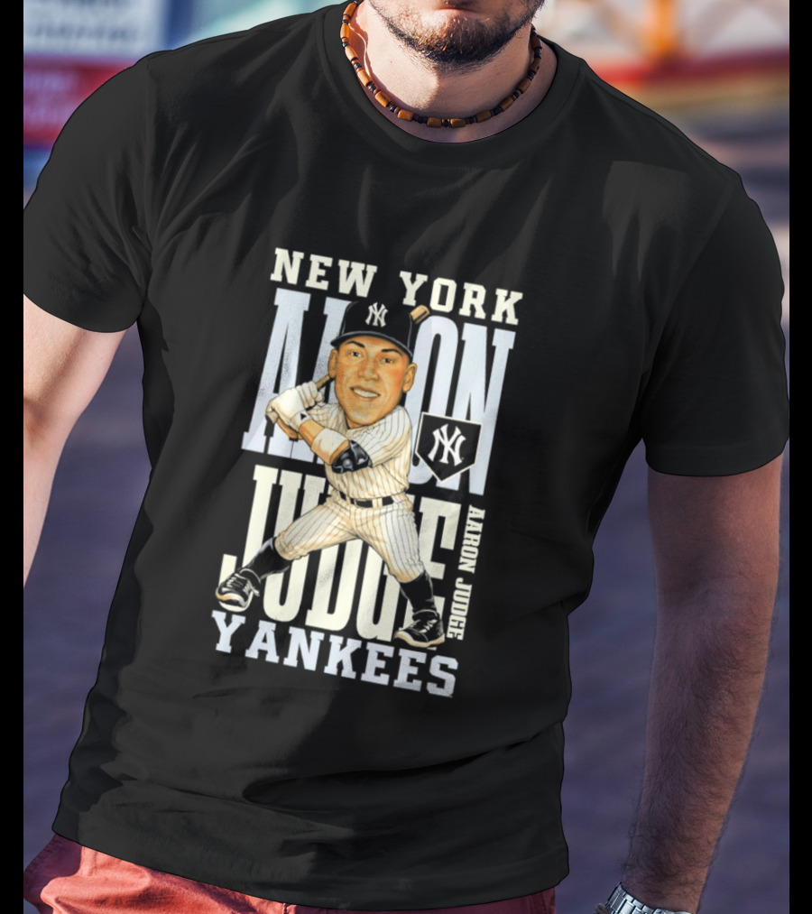 New York Yankees Aaron Judge Baseball Caricature Yankees T-Shirt