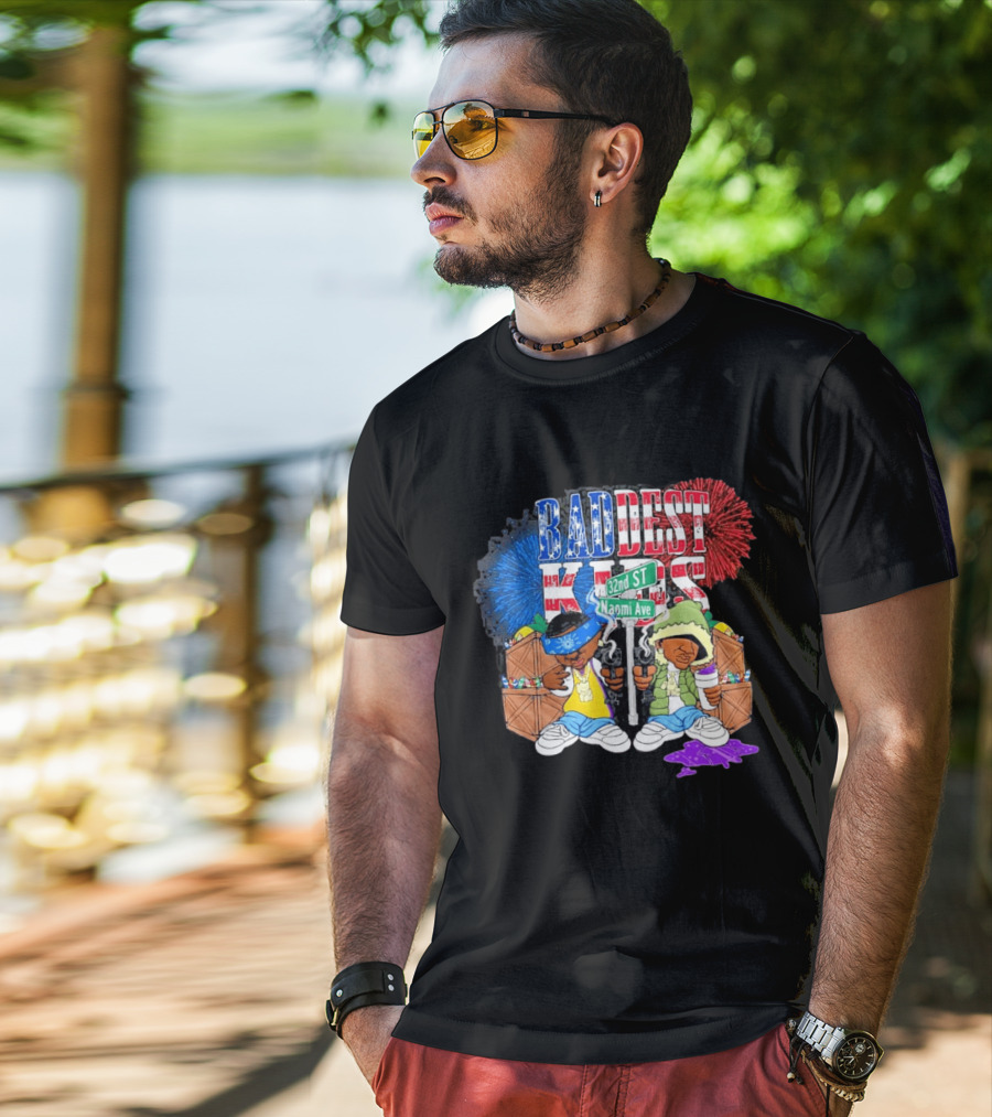 Baddest Kids 32nd St Naomi Ave Streetwear Adam22 Jaden Newman T-Shirt