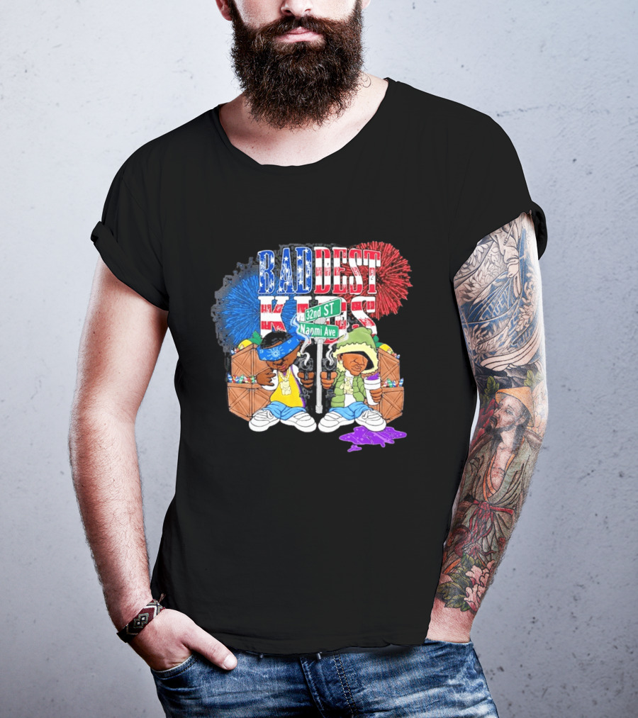 Baddest Kids 32nd St Naomi Ave Streetwear Adam22 Jaden Newman T-Shirt