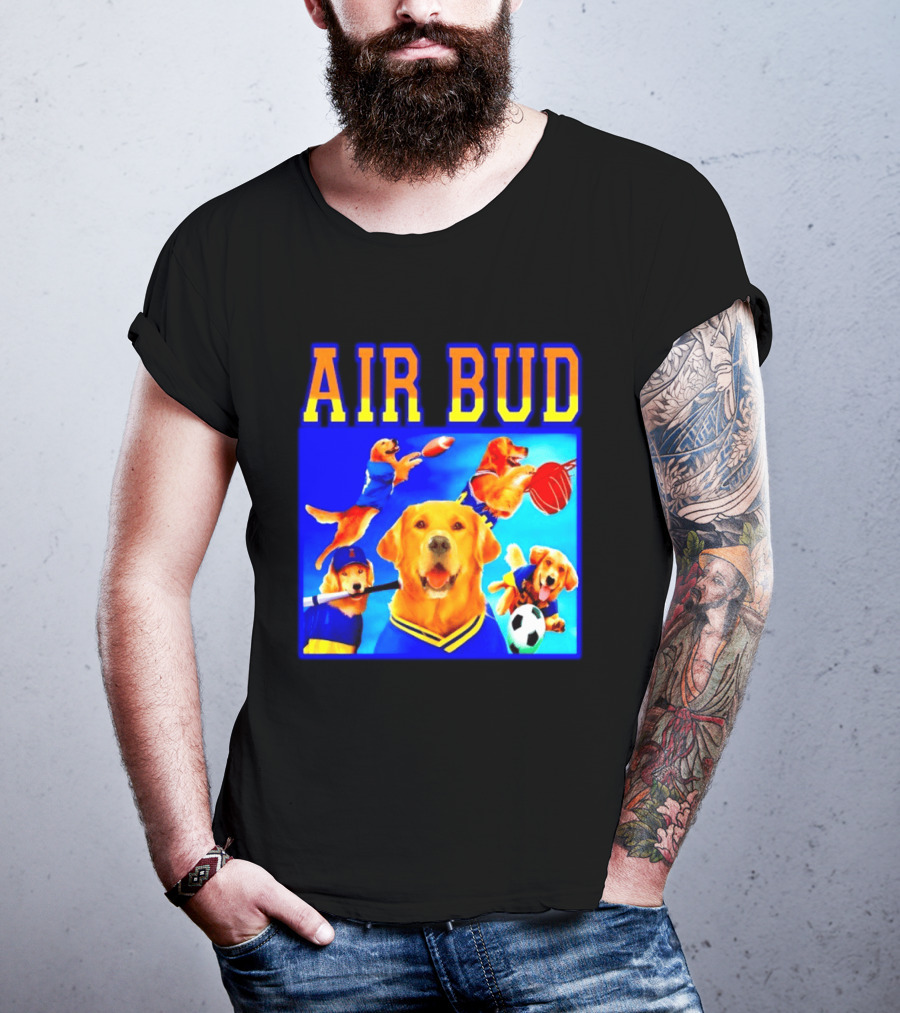 Air Bud Golden Retriever Basketball Football Soccer Sports Collage T-Shirt