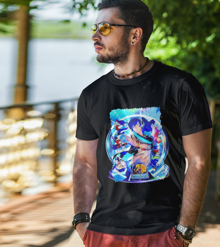 Persona 3 Dancing In Moonlight ATLUS Colorful Character Collage T-Shirt