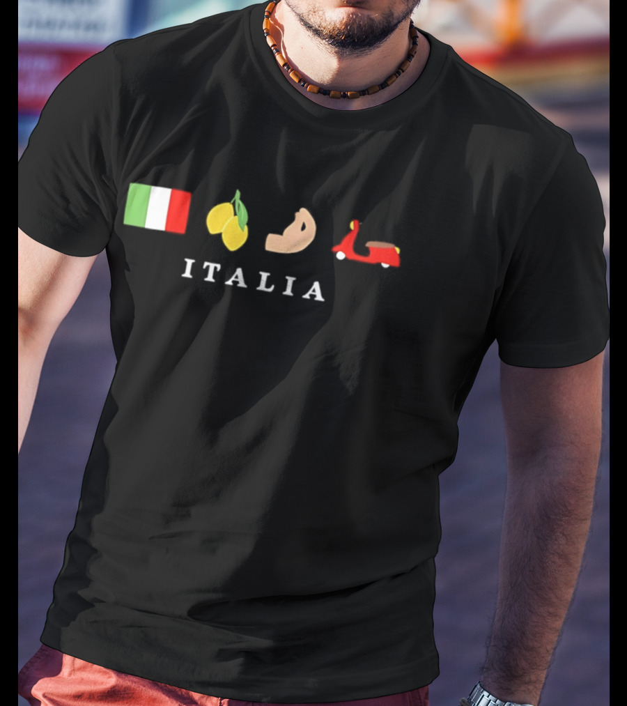 Italia Flag Lemons Bicep Vespa T-Shirt