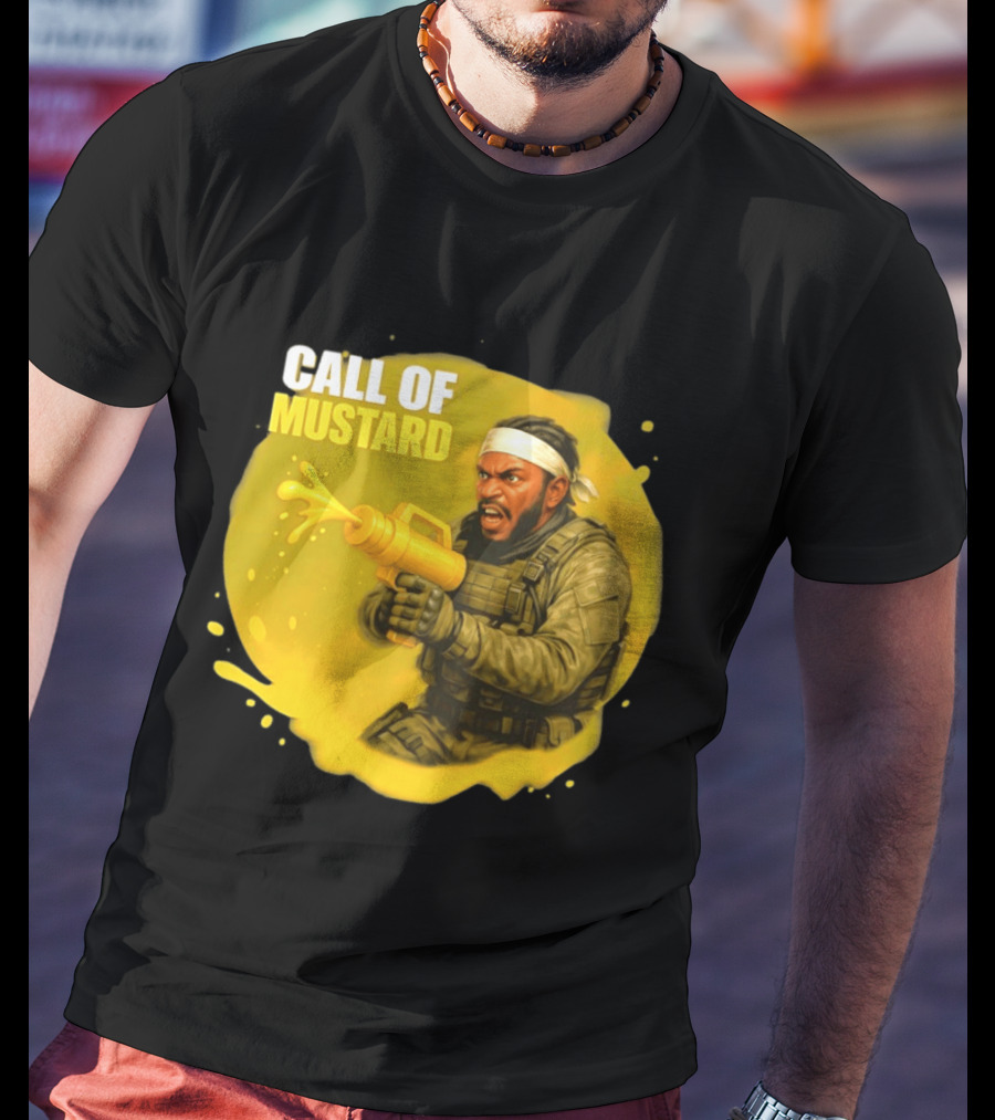 Call Of Mustard Diddy Funny Parody Combat Splash T-Shirt