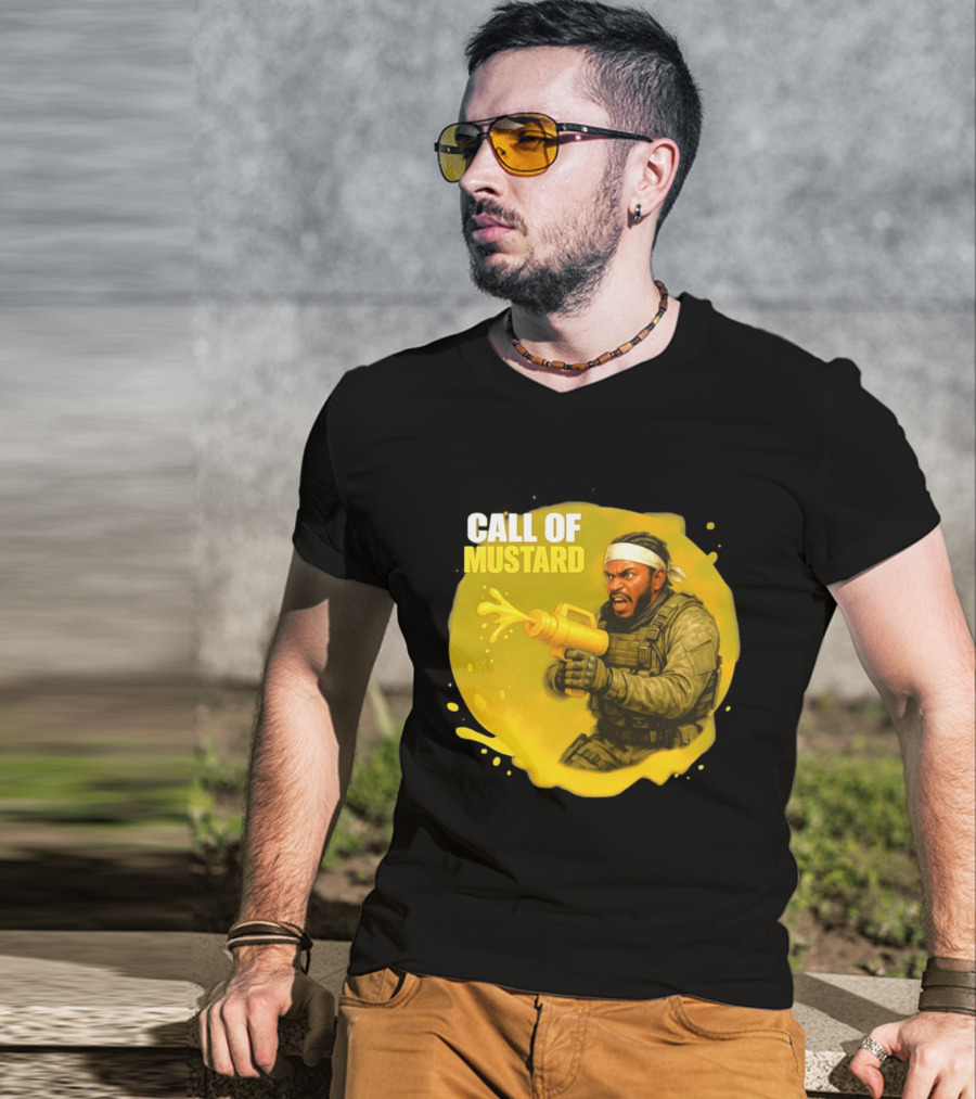 Call Of Mustard Diddy Funny Parody Combat Splash T-Shirt
