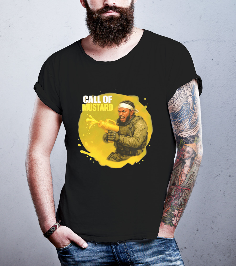 Call Of Mustard Diddy Funny Parody Combat Splash T-Shirt