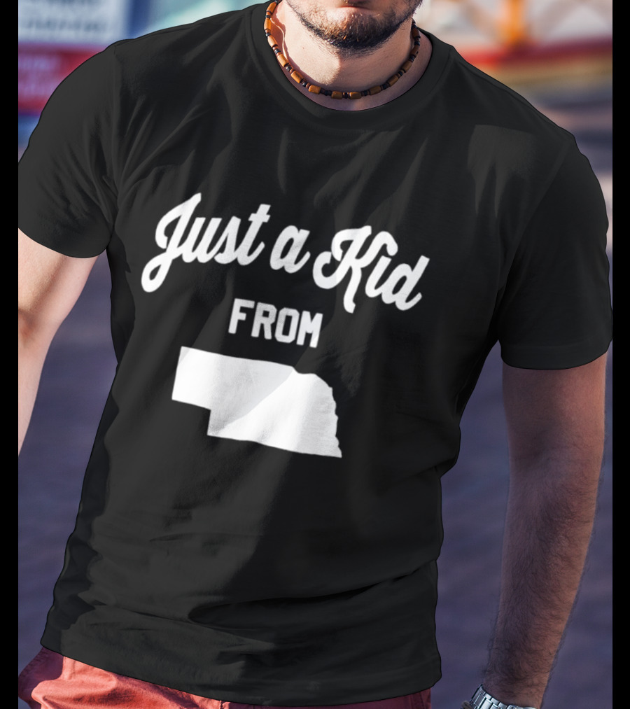 Just A Kid From Nebraska Map T-Shirt