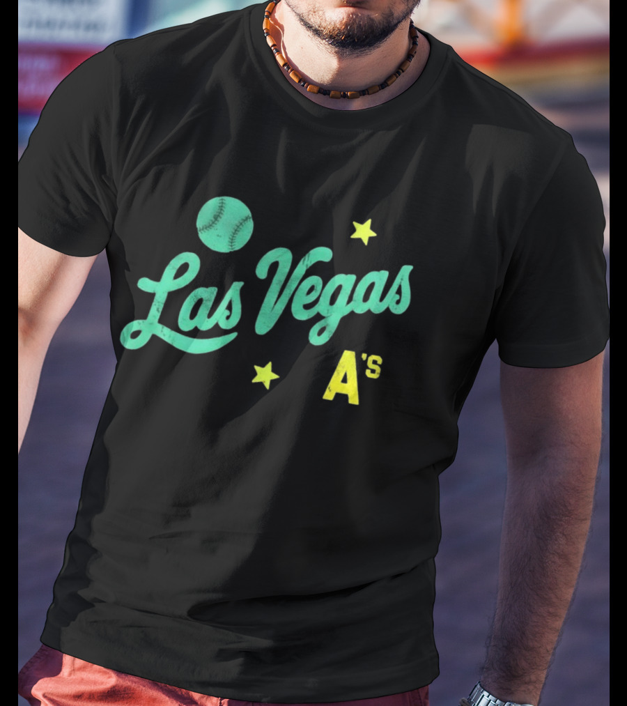 Las Vegas A's Baseball Script Stars T-Shirt