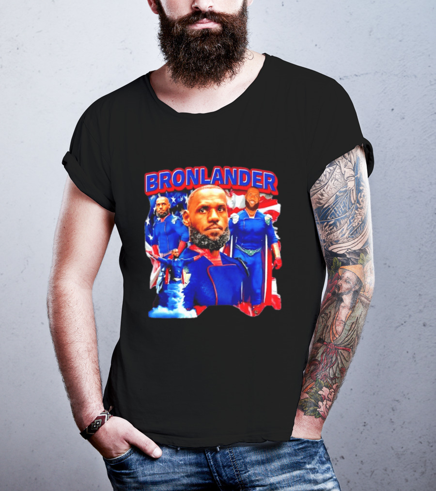 LeBron James Bronlander Basketball Superhero Fusion T-Shirt