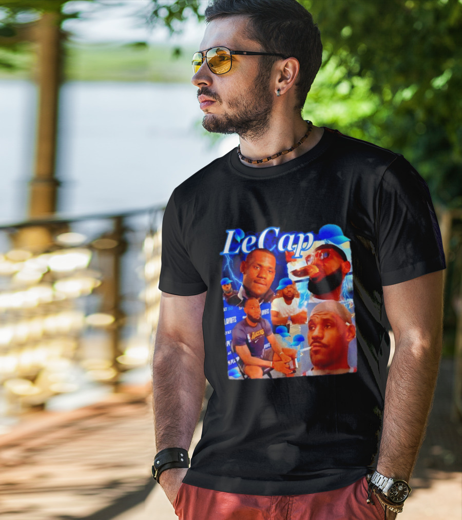 LeBron James LeCap Lakers Playoffs Meme T-Shirt
