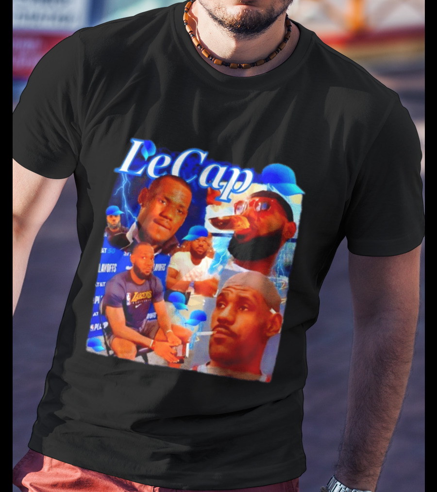 LeBron James LeCap Lakers Playoffs Meme T-Shirt