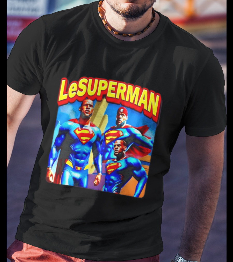 LeBron James LeSuperman Philadelphia 76ers Superhero T-Shirt