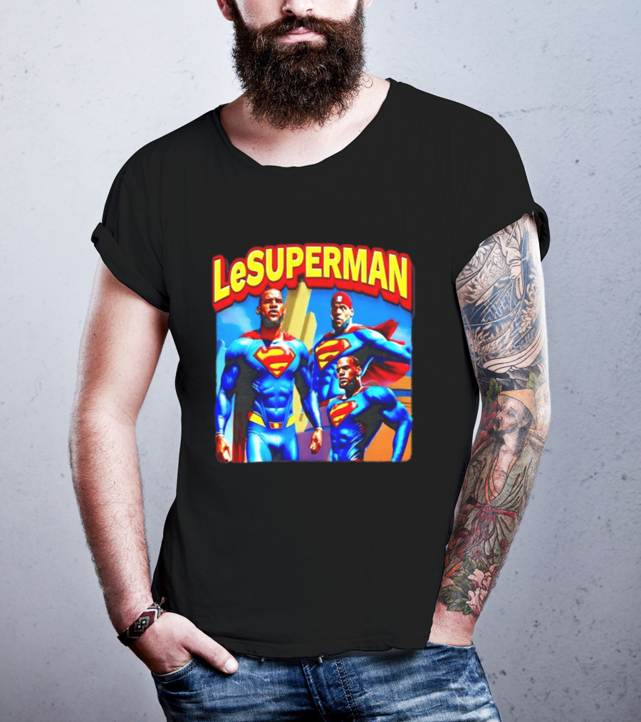 LeBron James LeSuperman Philadelphia 76ers Superhero T-Shirt